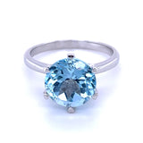 Blue Topaz Statement Circular Ring
