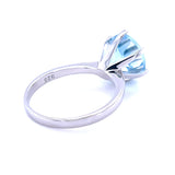 Blue Topaz Statement Circular Ring