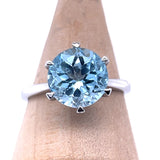 Blue Topaz Statement Circular Ring