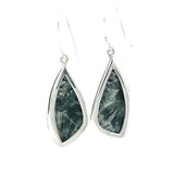 Seraphinite Silver Free Form Drop Earrings