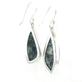 Seraphinite Silver Free Form Drop Earrings
