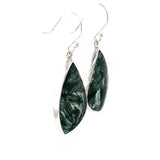 Seraphinite Silver Free Form Drop Earrings