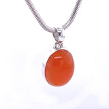 Carnelian Oval Silver Pendant