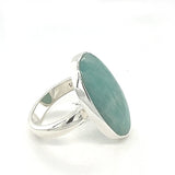 Amazonite Oval Cabochon Adjustable Ring