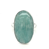 Amazonite Oval Cabochon Adjustable Ring