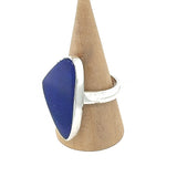Lapis Freeform Cabochon Adjustable Ring