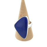 Lapis Freeform Cabochon Adjustable Ring