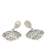 Moonstone Fancy Stud Drop Earrings