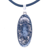 Dendritic Agate Statement Oval Pendant