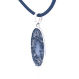 Dendritic Agate Statement Oval Pendant