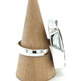 Druzy Chalcedony Statement Raw Adjustable Ring