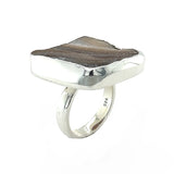 Druzy Chalcedony Statement Raw Adjustable Ring