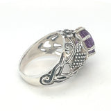 Amethyst Fancy Filigree Antique Style Ring