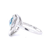 Silver Faceted Duet Ring