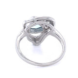 Silver Faceted Duet Ring
