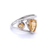 Citrine Dainty Duet Ring