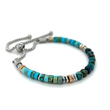Turquoise Adjustable Bead Bracelet