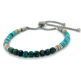 Turquoise Adjustable Bead Bracelet