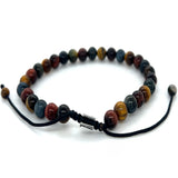 Multi Tiger Eye Beads Adjustable Cord Bracelet
