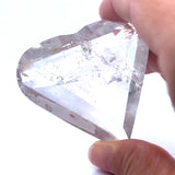 Clear Quartz Faceted Heart