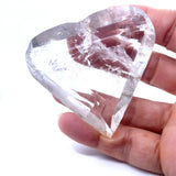 Clear Quartz Faceted Heart