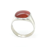 Silver Carnelian Statement Ring Size 10.25