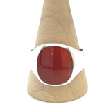 Silver Carnelian Statement Ring Size 10.25