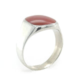 Silver Carnelian Statement Ring Size 10.25