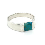 Silver Turquoise Statement Ring Size 11.5