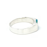 Silver Turquoise Statement Ring Size 11.5