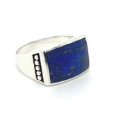 Large Lapis Lazuli Feature Ring Size 10.5