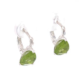 Teardrop Garnet Faceted Leverback Earrings