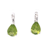 Teardrop Garnet Faceted Leverback Earrings