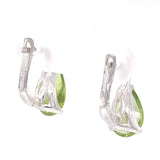 Teardrop Garnet Faceted Leverback Earrings
