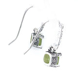 Round Peridot Faceted Fancy Earrings