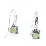 Round Peridot Faceted Fancy Earrings
