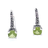 Round Peridot Faceted Fancy Earrings