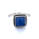 Blue Kyanite Cabochon Ring