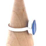 Blue Kyanite Solitaire Silver Ring