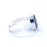 Blue Kyanite Solitaire Silver Ring
