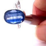 Blue Kyanite Solitaire Silver Ring