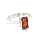 Sunstone Faceted Ring