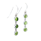 Peridot Multi Drop Sterling Silver Earrings