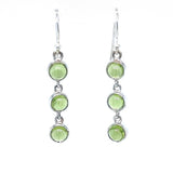 Peridot Multi Drop Sterling Silver Earrings