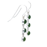 Peridot Multi Drop Sterling Silver Earrings