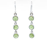 Peridot Multi Drop Sterling Silver Earrings