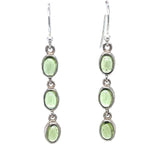 Peridot Multi Drop Sterling Silver Earrings