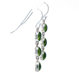 Peridot Multi Drop Sterling Silver Earrings