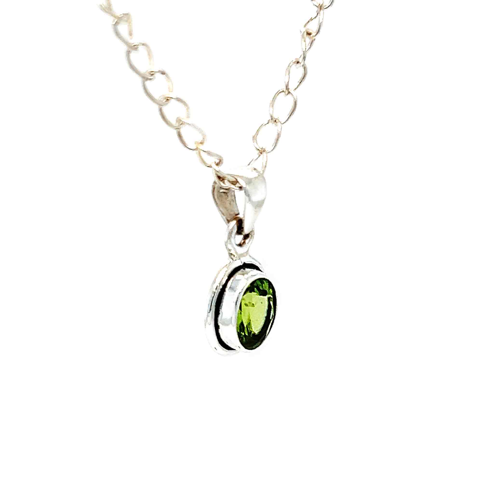 Peridot Silver Necklace