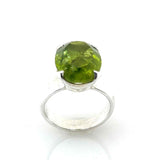 Faceted Peridot Ring